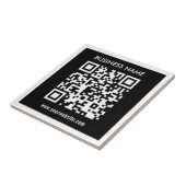 Carreau Code QR modifiable (généré instantanément) | Noir (Côté)