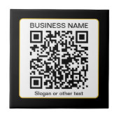 Carreau Code QR numérisable modifiable + votre nom d'entre (Devant)