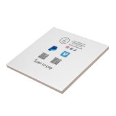 Carreau Code QR PayPal venmo scan pay ajouter médias socia (Côté)