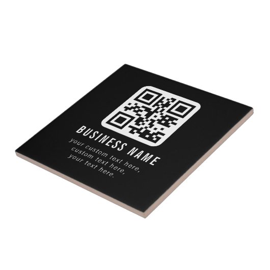 Carreau Code QR personnalisable & Conception de texte modi (Côté)