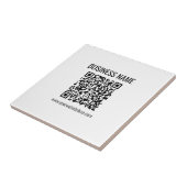 Carreau Code QR personnalisable & nom de l'entreprise (Côté)