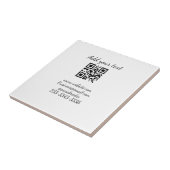 Carreau code QR personnalisé simple ajouter votre nom text (Côté)