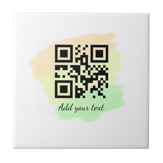 Carreau code QR personnalisé simple ajouter votre nom text (Devant)