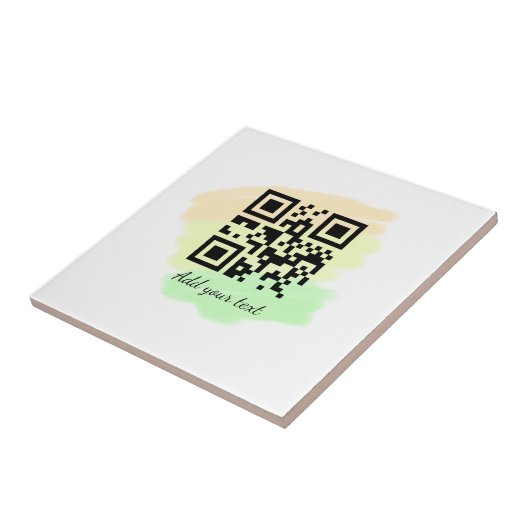 Carreau code QR personnalisé simple ajouter votre nom text (Côté)