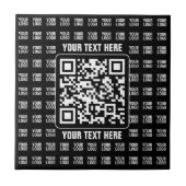 Carreau Code QR promotionnel (modifiable) plus motif de lo (Devant)