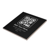 Carreau Code QR scannable moderne | Noir Blanc & Gris (Côté)