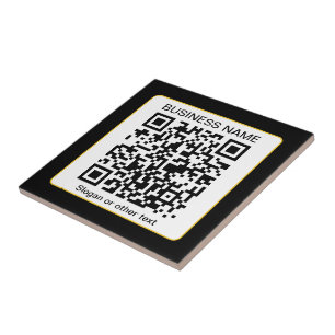 Carreau Code QR scannable modifiable + Nom de votre entrep