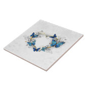 Carreau Coeur bijoux avec papillons Morpho (Côté)