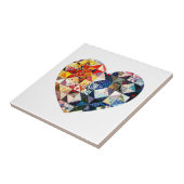 Carreau Coeur coloré d'édredon de patchwork (Côté)