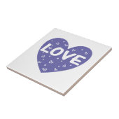 Carreau Coeur d'amour pourpre (Côté)