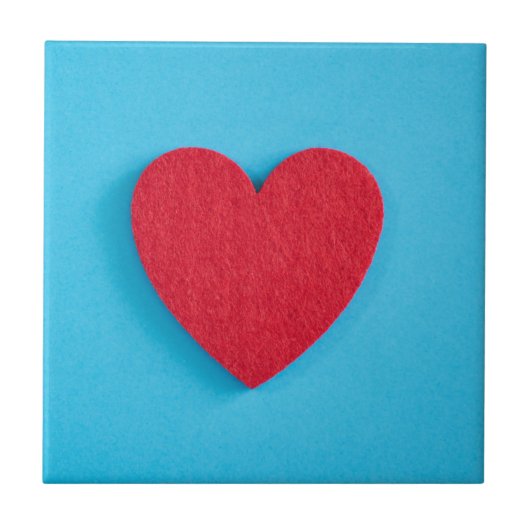 Carreau Coeur d'amour rouge (Devant)