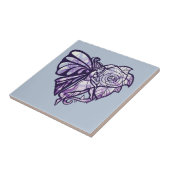 Carreau Coeur de fée pourpre (Côté)