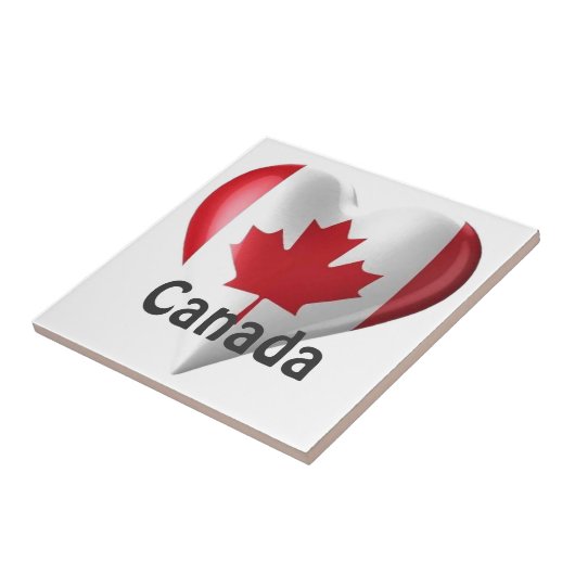 Carreau Coeur du drapeau du Canada (Côté)