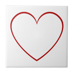 Carreau Coeur en rouge - Ou choisissez vos propres couleur