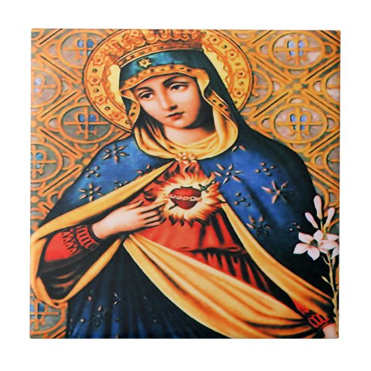 Carreau Coeur immaculé de Marie (Devant)