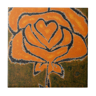 Carreau "Coeur Rose #8 Noir" Cuisine Jardin Carrelage en c