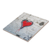 Carreau Coeur rouge de graffiti (Côté)