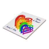 Carreau Coeurs arc-en-ciel (Côté)