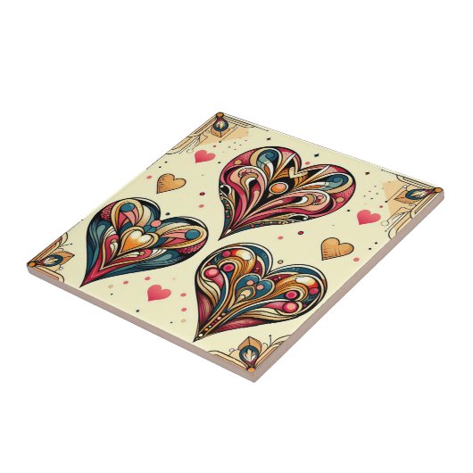 Carreau Coeurs Art Déco (Côté)