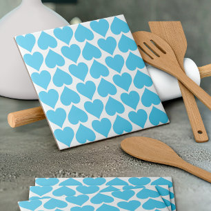 Carreau Coeurs Bleus Motif, Romantique, Amour