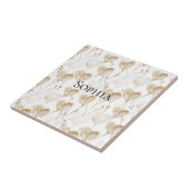 Carreau Coeurs Boho de crème Brown (Côté)