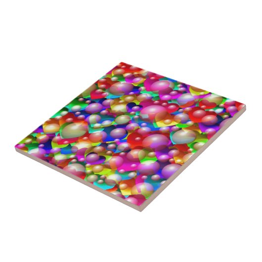 Carreau Coeurs colorés (Côté)