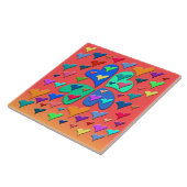 Carreau Coeurs colorés (Côté)