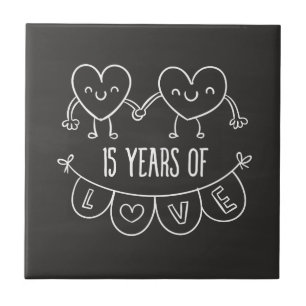 Carreau Coeurs de calèche-cadeaux du 15e anniversaire