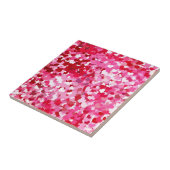 Carreau Cœurs de confettis roses (Côté)