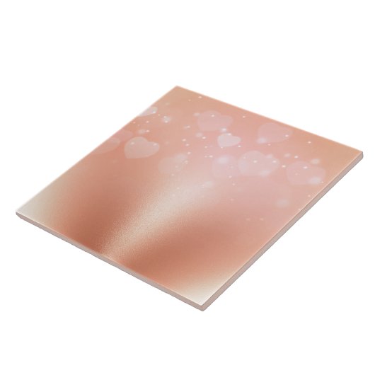 Carreau Coeurs d'or rose (Côté)