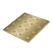 Carreau Cœurs en or doux Motif Damassé (Côté)