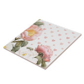 Carreau Coeurs et fleurs dans joli rose pastel (Côté)