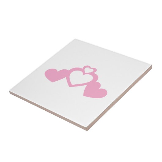 Carreau Coeurs roses (Côté)