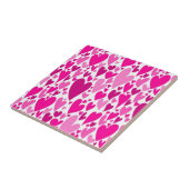 Carreau Coeurs roses super et romantiques Saint-Valentin (Côté)