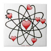 Carreau Coeurs rouges de Saint Valentin atomique (Devant)