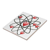Carreau Coeurs rouges de Saint Valentin atomique (Côté)