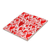 Carreau Coeurs rouges super et romantiques Saint-Valentin (Côté)