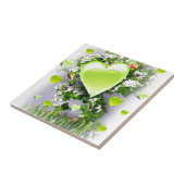 Carreau Cœurs verts d'amour_ (Côté)