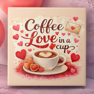 Carreau Coffee Love in a Cup Valentine Soft Pink