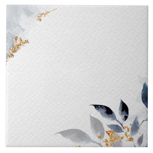 Carreau Coins décoratifs ardoise bleu et or (Devant)