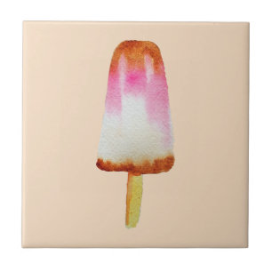 Carreau Cola popsicle mignon aquarelle d'été