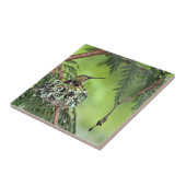 Carreau Colibri de mère sur le nid (Côté)