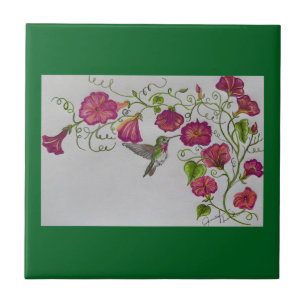 Carreau Colibri en tuile