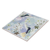 Carreau Colibri et fleurs blanches (Côté)