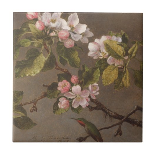 Carreau Colibri et fleurs d'Apple (Devant)
