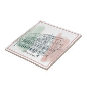 Carreau Colisée romaine Drapeau italien Couleurs stylo et (Côté)