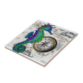 Carreau Collage de boussole d'hippocampe (Côté)