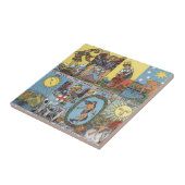 Carreau Collage de carte de tarot (Côté)