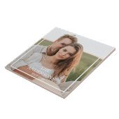 Carreau Collage de couple moderne photo et cadeau familial (Côté)