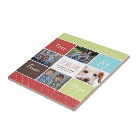 Carreau collage de quatre photos Mod tuile photo (Côté)